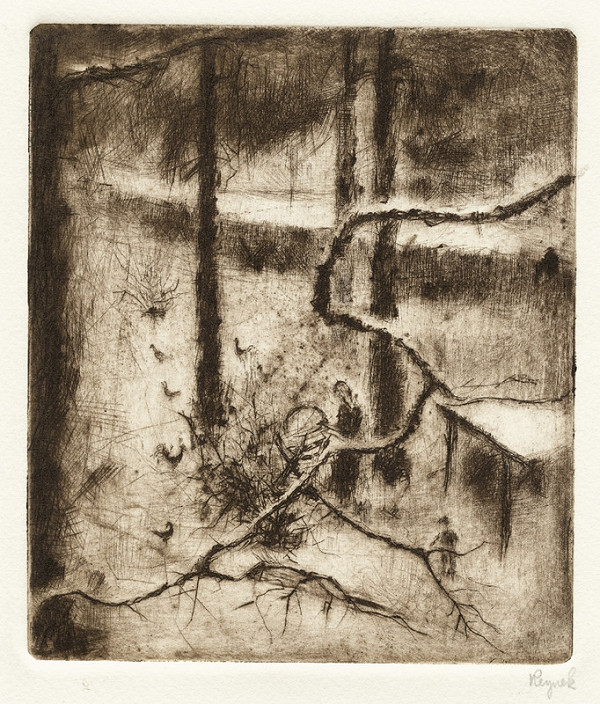 Bohuslav Reynek – Řezání dříví 