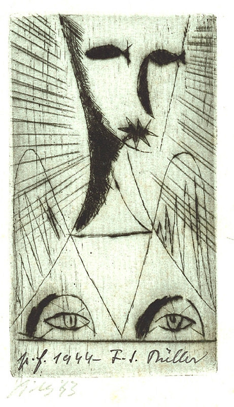 František Tichý – Novoročenka F. J. Müllera na rok 1944 