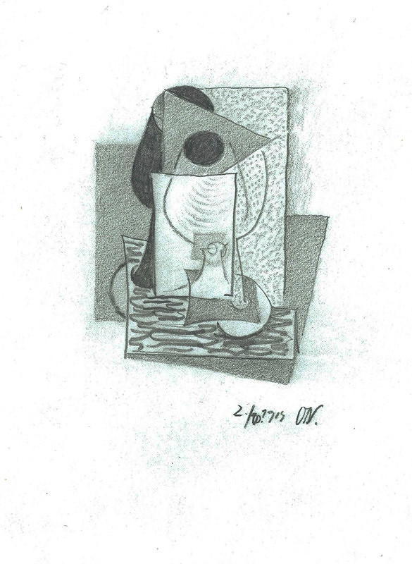 Otakar Nejedlý – Zátiší se sklenicemi 