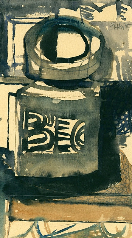 Vladimír Fuka – Šedá sklenice s nápisem 