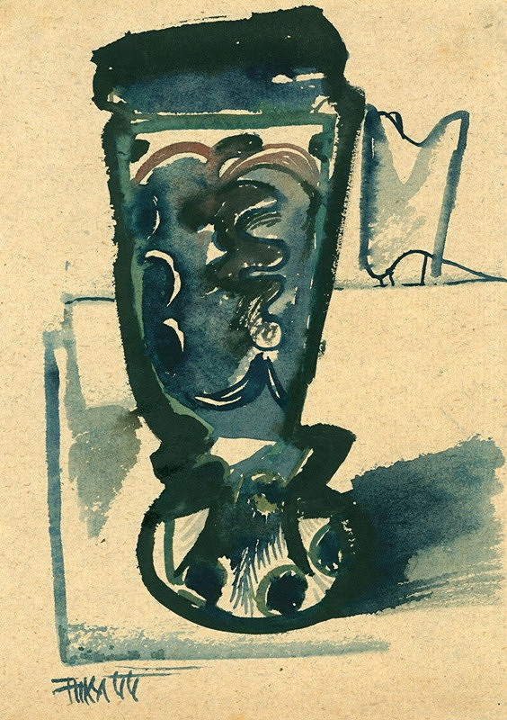 Vladimír Fuka – Modrá sklenice na stole 