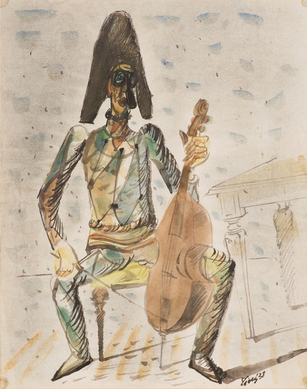 František Tichý – Slepý Harlekýn s gambou 