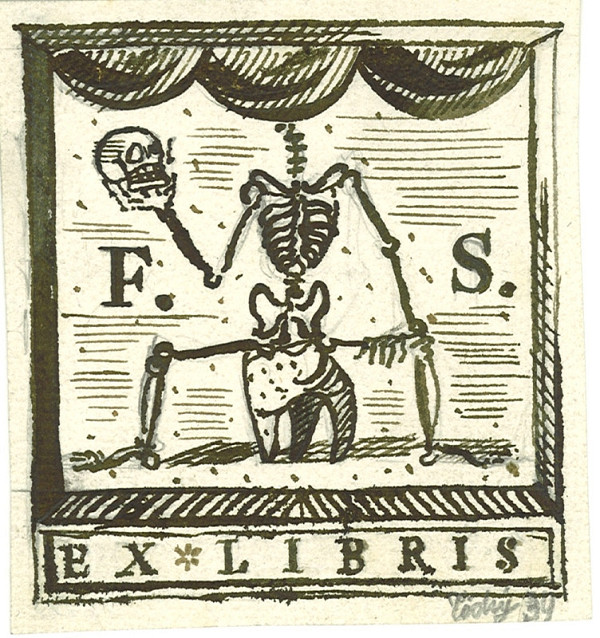 František Tichý – Návrh na ex libris pro F.S. 