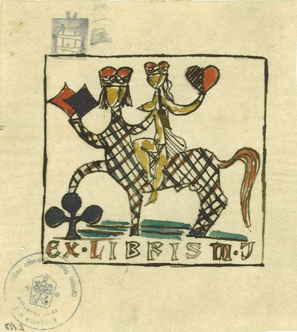 František Tichý – Návrh na ex libris M. Jančákové 