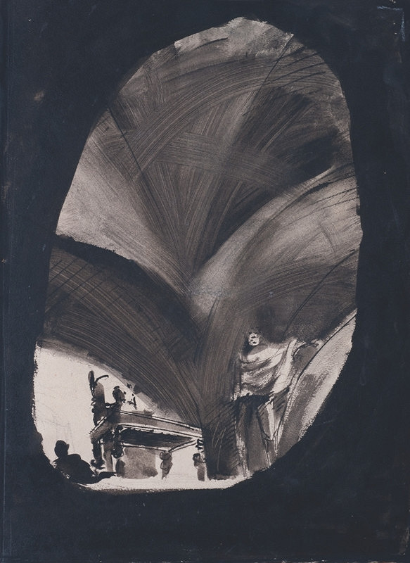 František Tröster – Studie k scénickému návrhu 