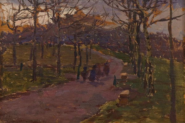 Antonín Slavíček – Na jaře v letenském parku 