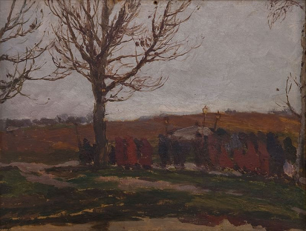 Antonín Slavíček – Studie k pohřbu v Kameničkách 