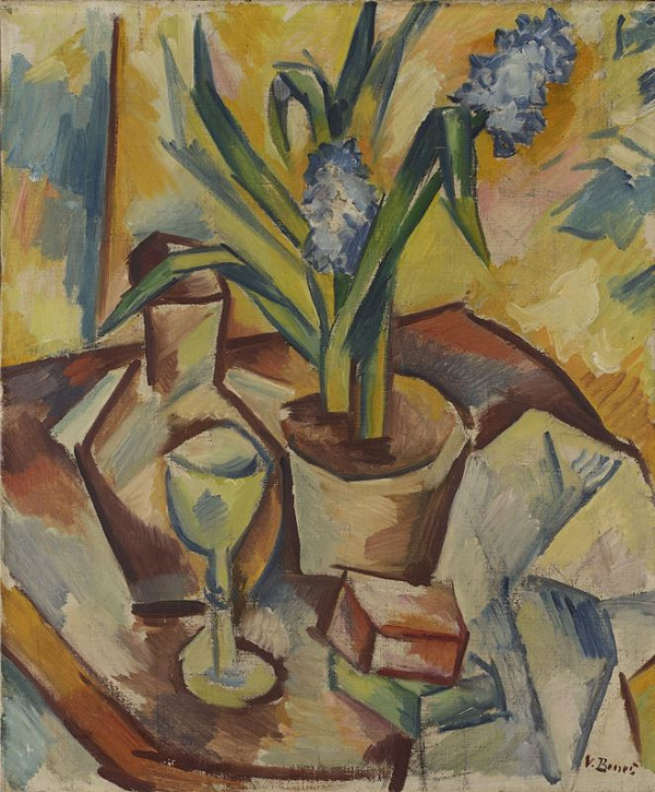 Vincenc Beneš – Zátiší s modrým hyacintem 