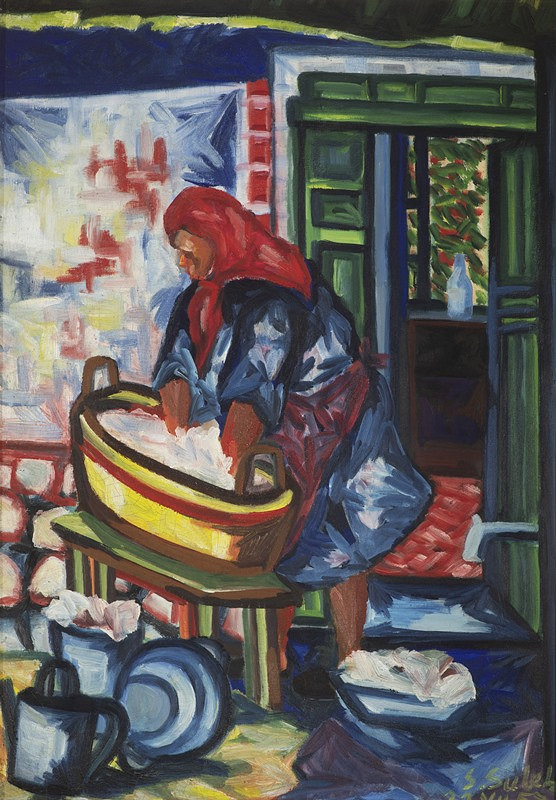 Svatopluk Sulek – Paní Peštová pere prádlo 