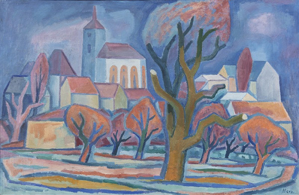 František Hora – Stromy a městečko 