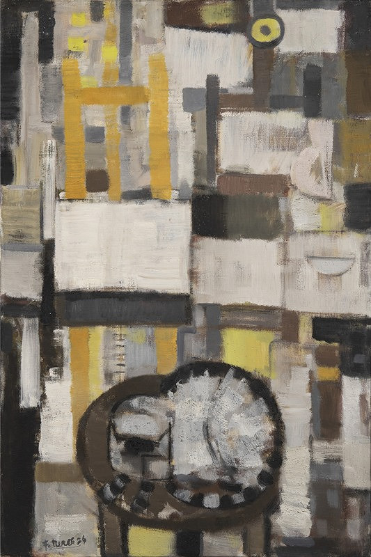 František Turek – Interiér s kočkou 