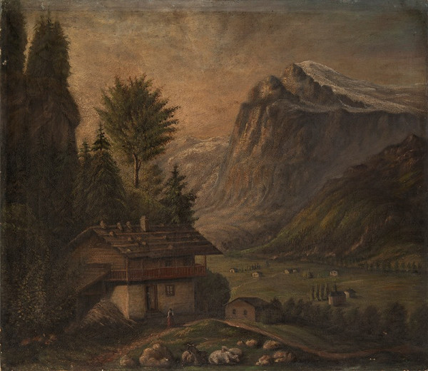 Neznámý český autor – Krajina v Tyrolských Alpách 