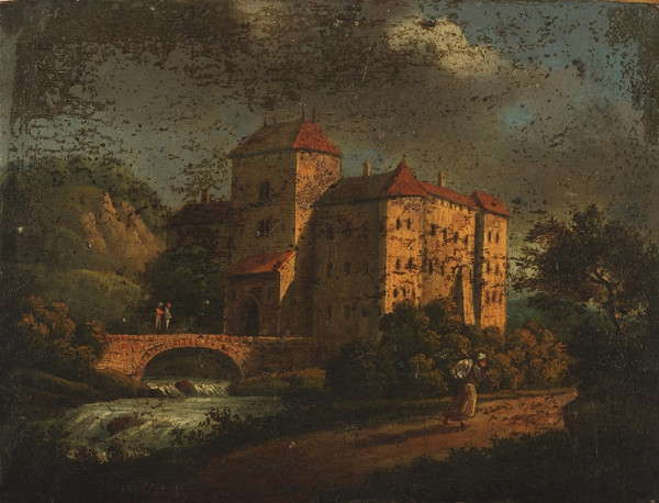 Neznámý český autor – Zámek s řekou 