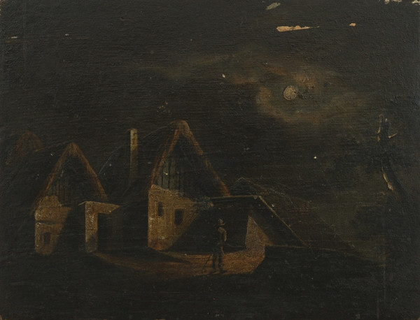 Neznámý malíř – Domky v noci 