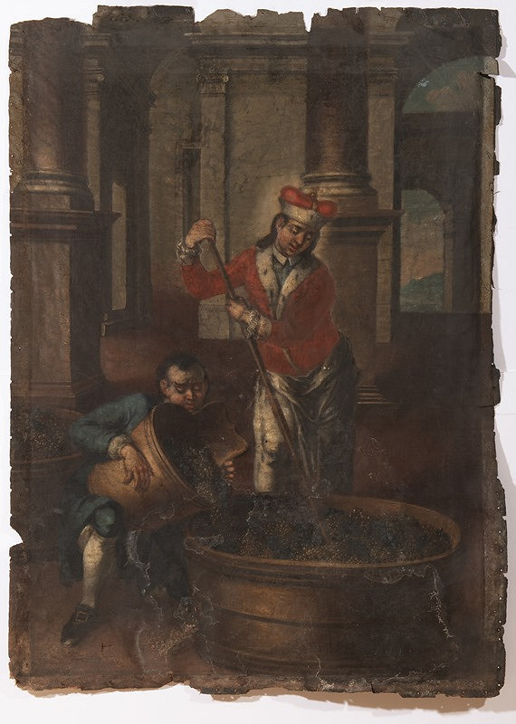 V. M. B. – Sv. Václav zpracovává víno 