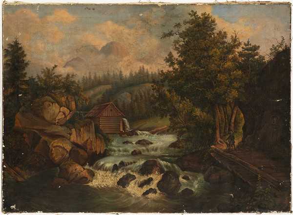 P. F. Rogner – Krajina s řekou a mlýnem 