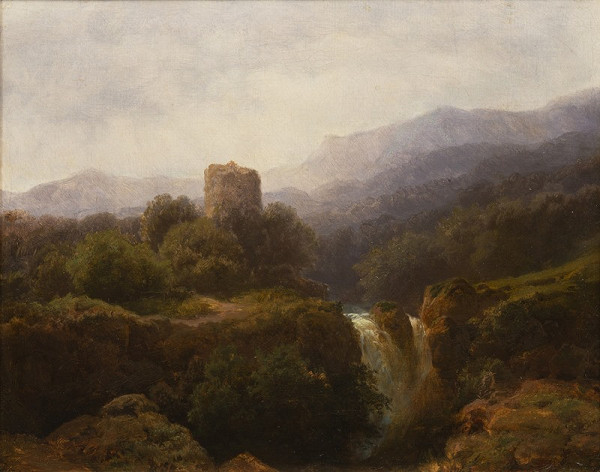 August Bedřich Piepenhagen – Krajina s hradem 