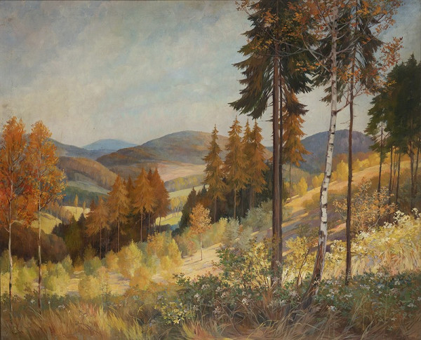 František Kaván – Lesní stráň v Kameničkách 