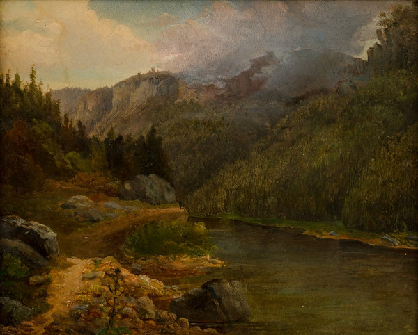 August Bedřich Piepenhagen – Krajina s jezerem 