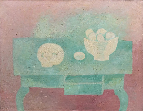 Vladimír Komárek – Zátiší s lebkou 