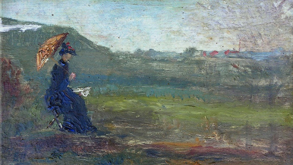 Neznámý autor (značka F.R.H.) – Dáma se slunečníkem 