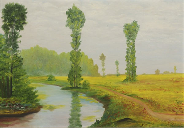 Neznámý autor (značka F.R.H.) – Letní krajina 