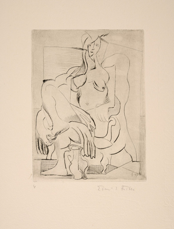 Emil Filla – Sedící žena se džbánem (z cyklu Ženy) 