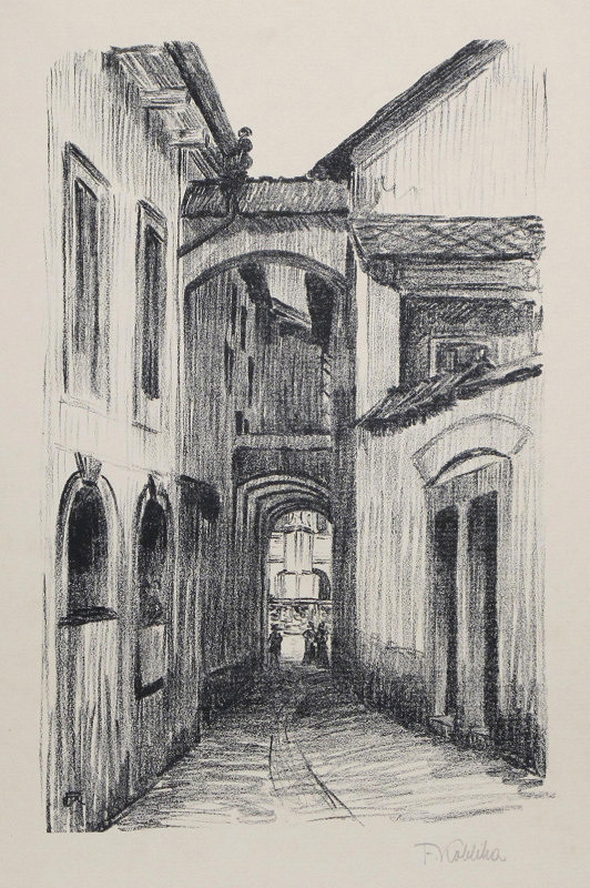 František Kobliha – Ulička v Litomyšli 