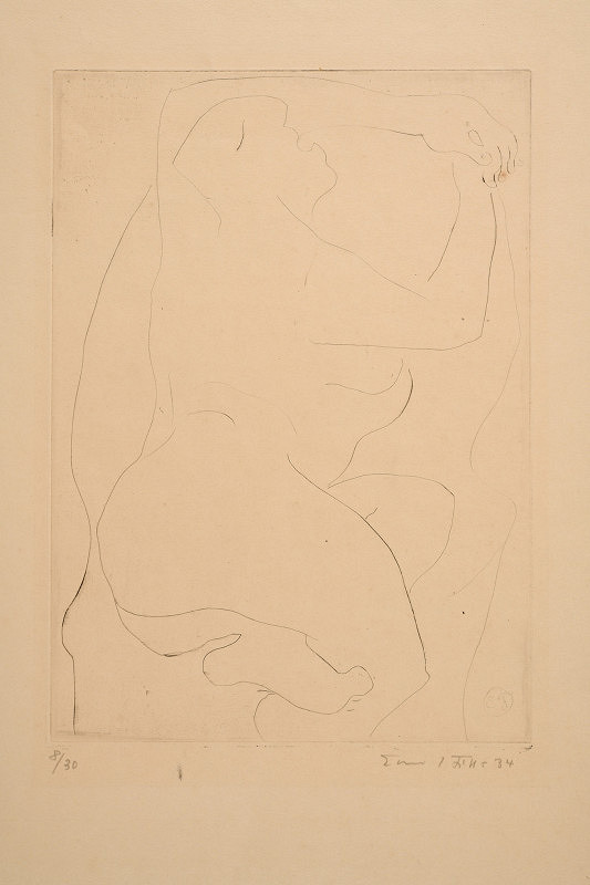 Emil Filla – Sedící (Spící žena) 