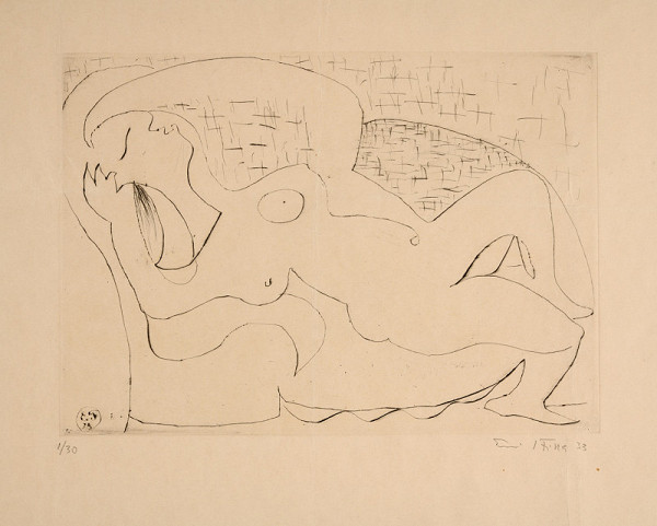 Emil Filla – Ležící akt (Spící žena) 