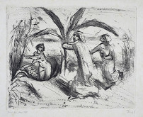 Bedřich Feigl – Biblická scéna – Nalezení Mojžíše 