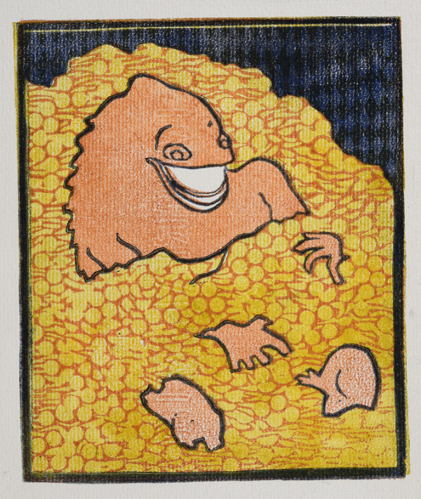 Josef Váchal – Lakomství (z cyklu Sedmero hlavních hříchů) 