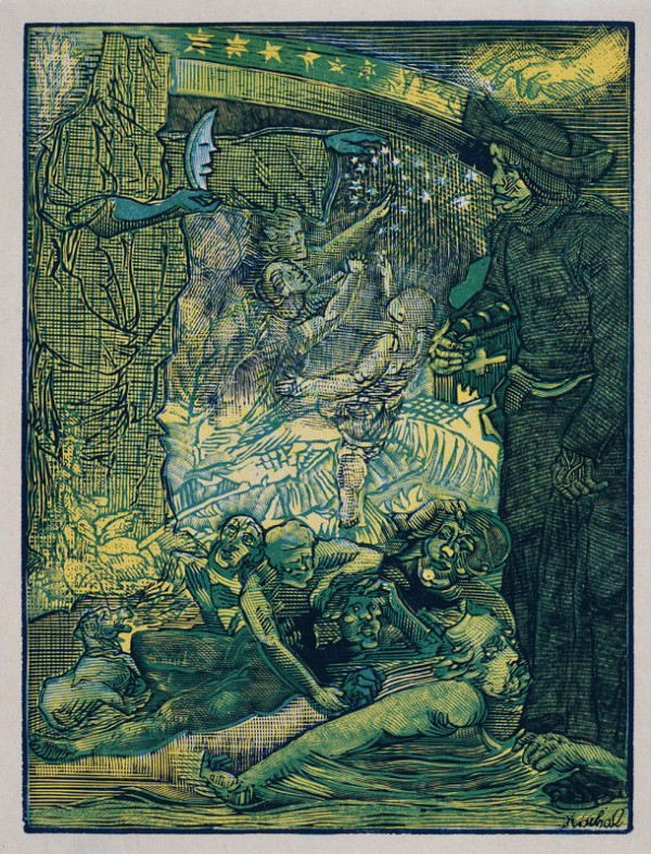 Josef Váchal – Jarní noc (z cyklu Ruce) 