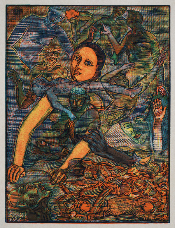 Josef Váchal – Stráž nad mrtvými (z cyklu Ruce) 