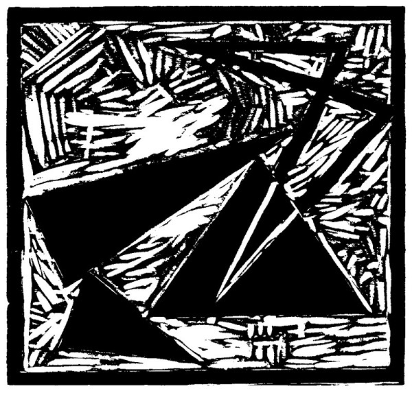 František Kupka – Dřevoryt 9. (Z cyklu Čtyři příběhy bílé a černé) 