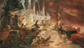 Alfons Mucha – Nero pozoruje hořící Řím 