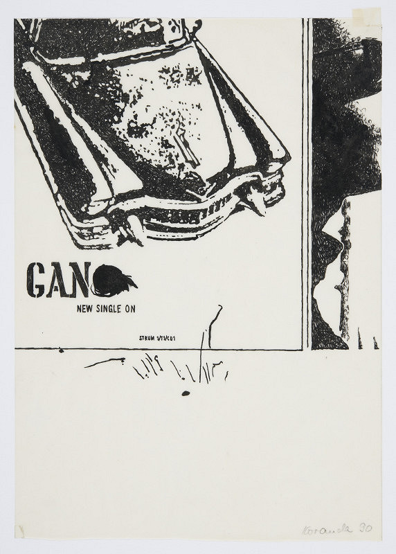 Jiří Kovanda – Bez názvu (list katalogu výstavy Na bidýlku - originál) 