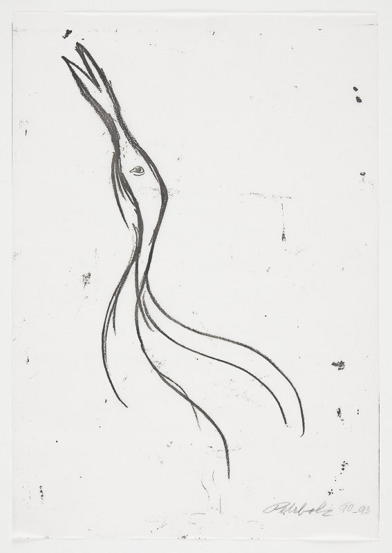 Jiří Petrbok – Kresba 6 (List katalogu J. P. Útržky skutečnosti 1993) 