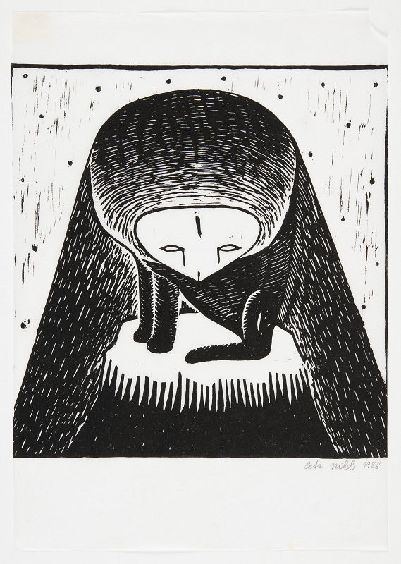 Petr Nikl – Bytost - Bez názvu (tisk pro katalog výstavy Na bidýlku "Mladí pražští výtvarníci") 