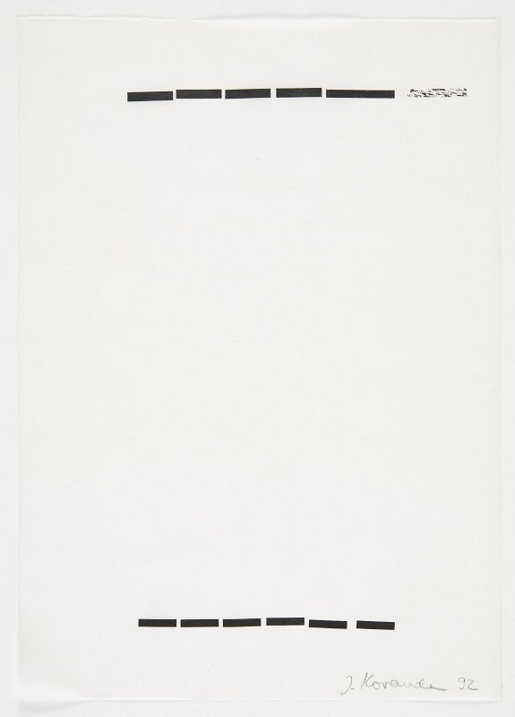 Jiří Kovanda – Kresba (katalog výstavy Na bidýlku 1993) 