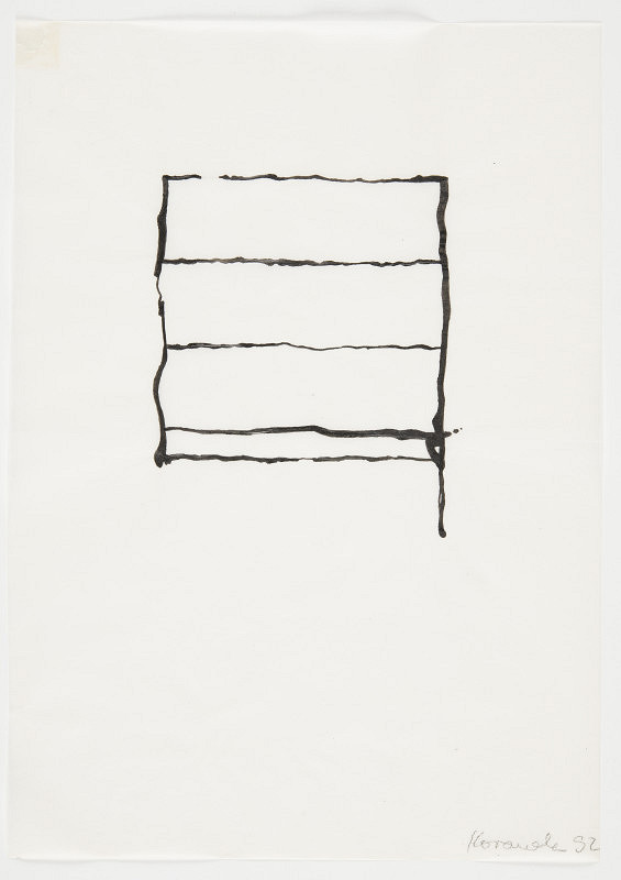 Jiří Kovanda – Kresba (katalog výstavy Na bidýlku 1992) 