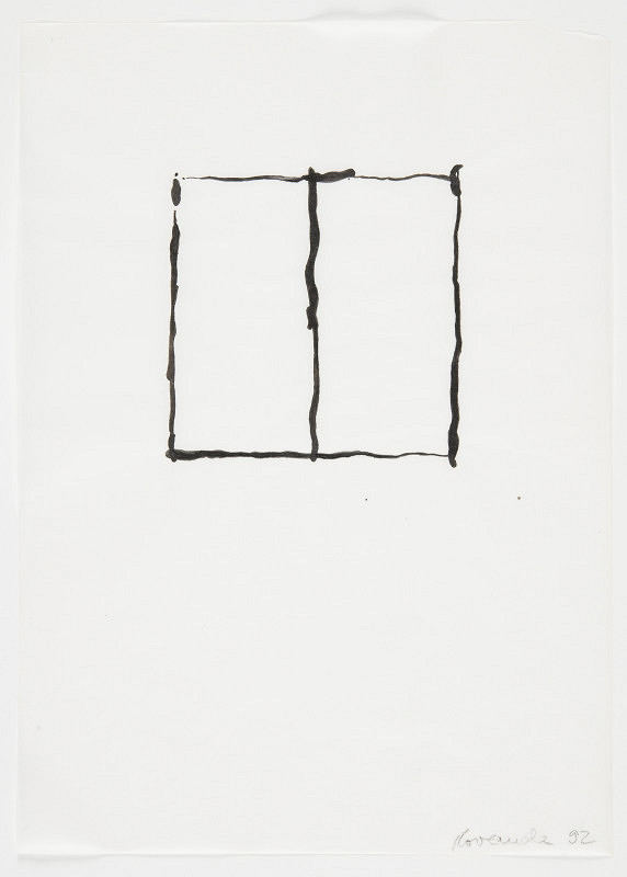 Jiří Kovanda – Kresba (katalog výstavy Na bidýlku 1992) 