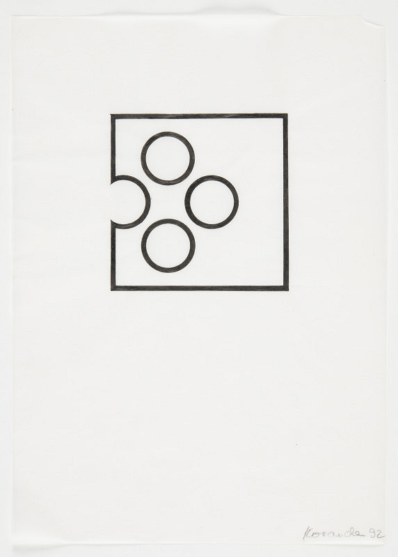 Jiří Kovanda – Kresba (katalog výstavy Na bidýlku 1992) 