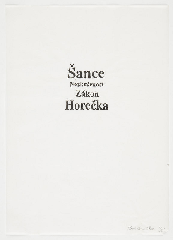 Jiří Kovanda – Kresba (katalog výstavy Na bidýlku 1992) 