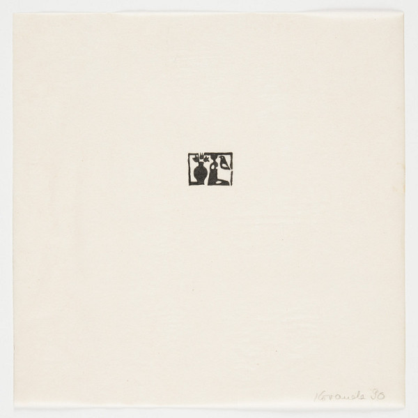 Jiří Kovanda – Kresba z katalogu výstavy Na bidýlku 1990 