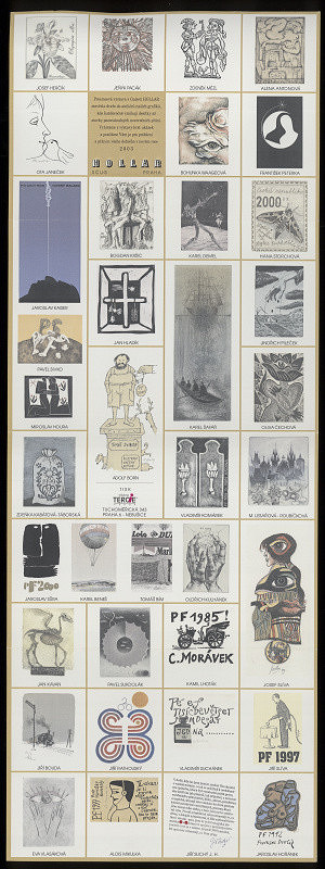 Jiří Rathouský – PF 2003 - pozvánka na výstavu novoročenek Hollar 