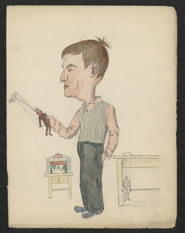 Jiří Rathouský – kresba  -  loutkář 