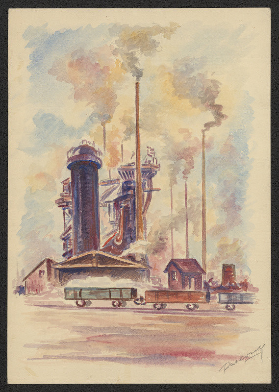 Jiří Rathouský – kresba - huť 