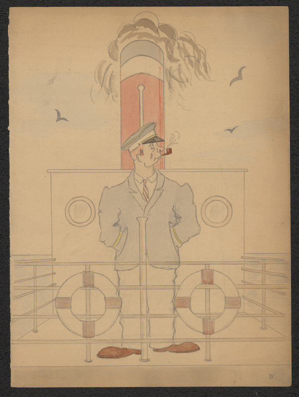 Jiří Rathouský – kresba - námořník 