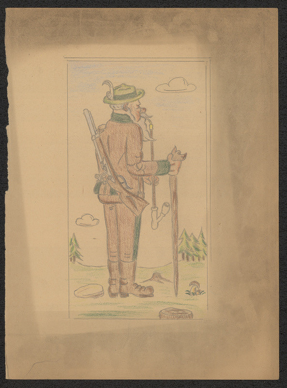 Jiří Rathouský – kresba - hajný 